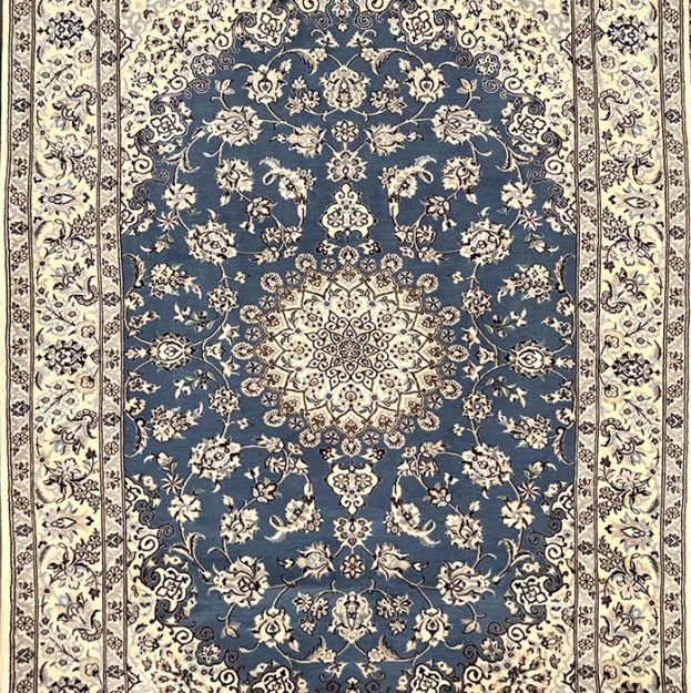 Persian Nain Rug 170 by 250 cm Blue 9La