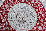 Persian Nain Round Carpet 2 Meters Red 9La