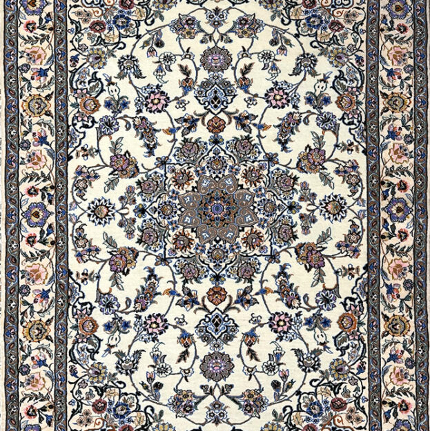 Nain Rug 100 by 150 cm White Beige 6La