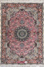 Handwoven Nain Rug 100 by 150 cm Purple Color Silk Warp