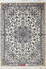 Nain Rug 100 by 150 cm White Medallion Design 9la