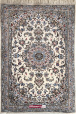 Persian Kashan Ardakan Hand-Woven Rug White Mojan Design